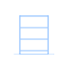 Furniture Bookcases Ikea Billy Bookcase Wide Low Svg Line Art, Free Vectors File